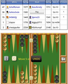 backgammon live sur gameclony