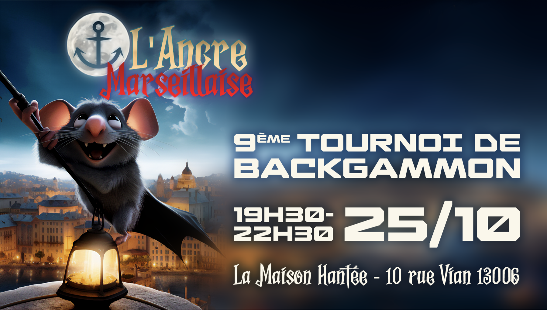 9EME TOURNOI DE L'ANCRE MARSEILLAISE DU BACKGAMMON 